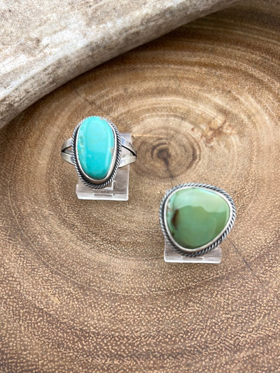 Joshua Tree Sterling Roped Turquoise Ring