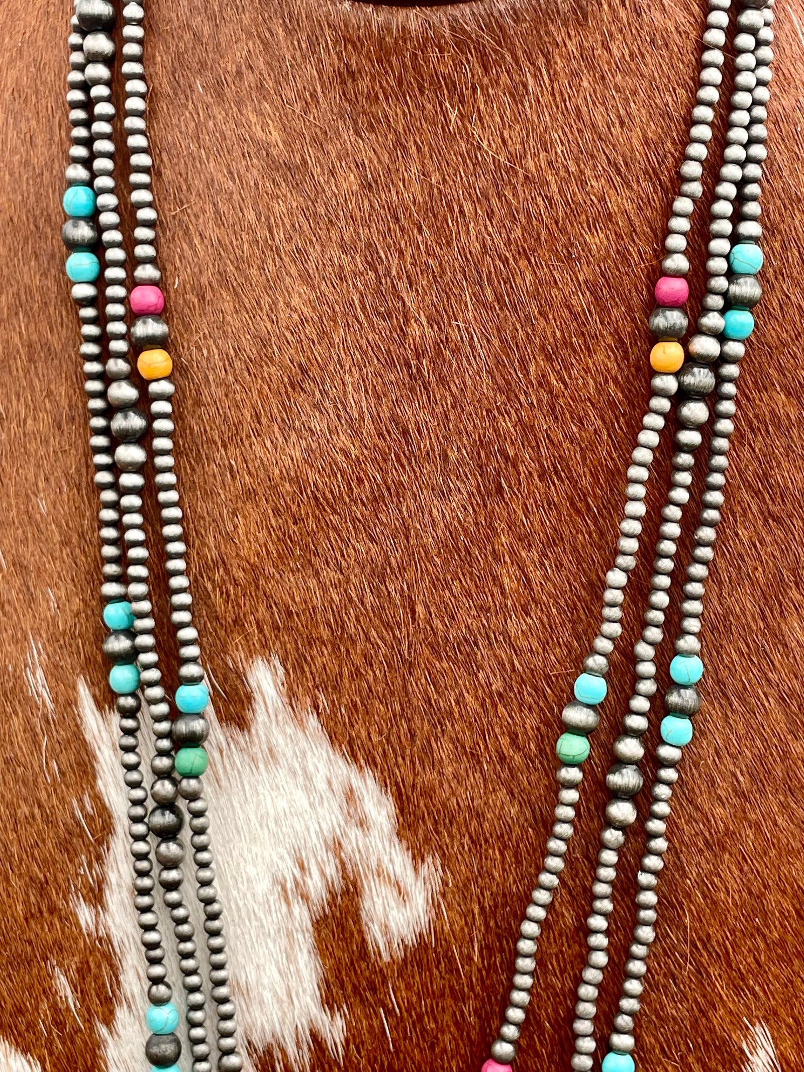Anvil 4mm Varied Fashion Navajo Necklace - 60"