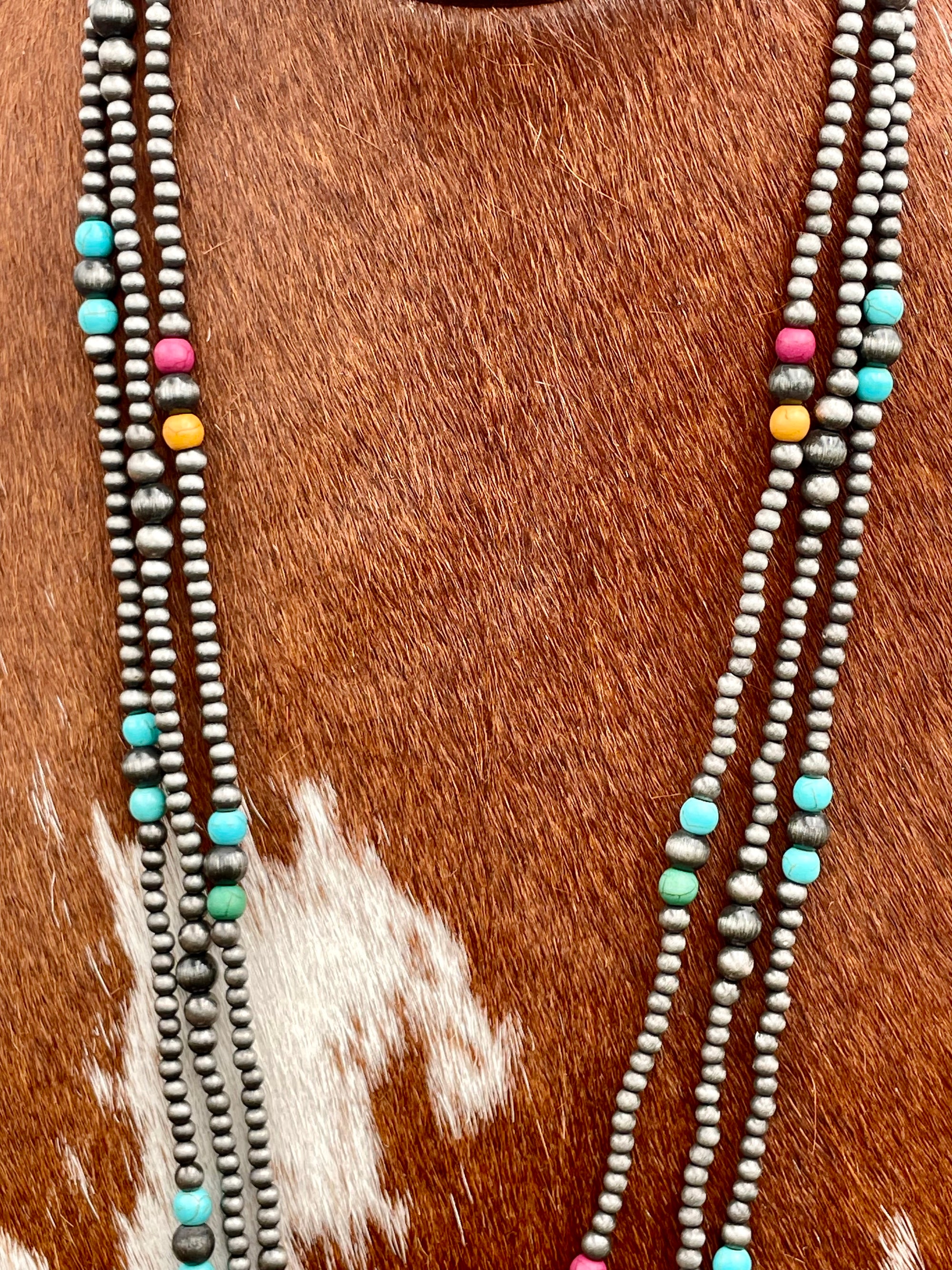 Anvil 4mm Varied Fashion Navajo Necklace - 60"
