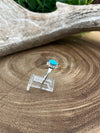 Harper Sterling Roped Dainty Turquoise Ring - Blue