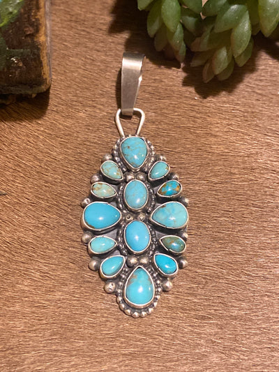 Balterra Turquoise Cluster Sterling Pendant
