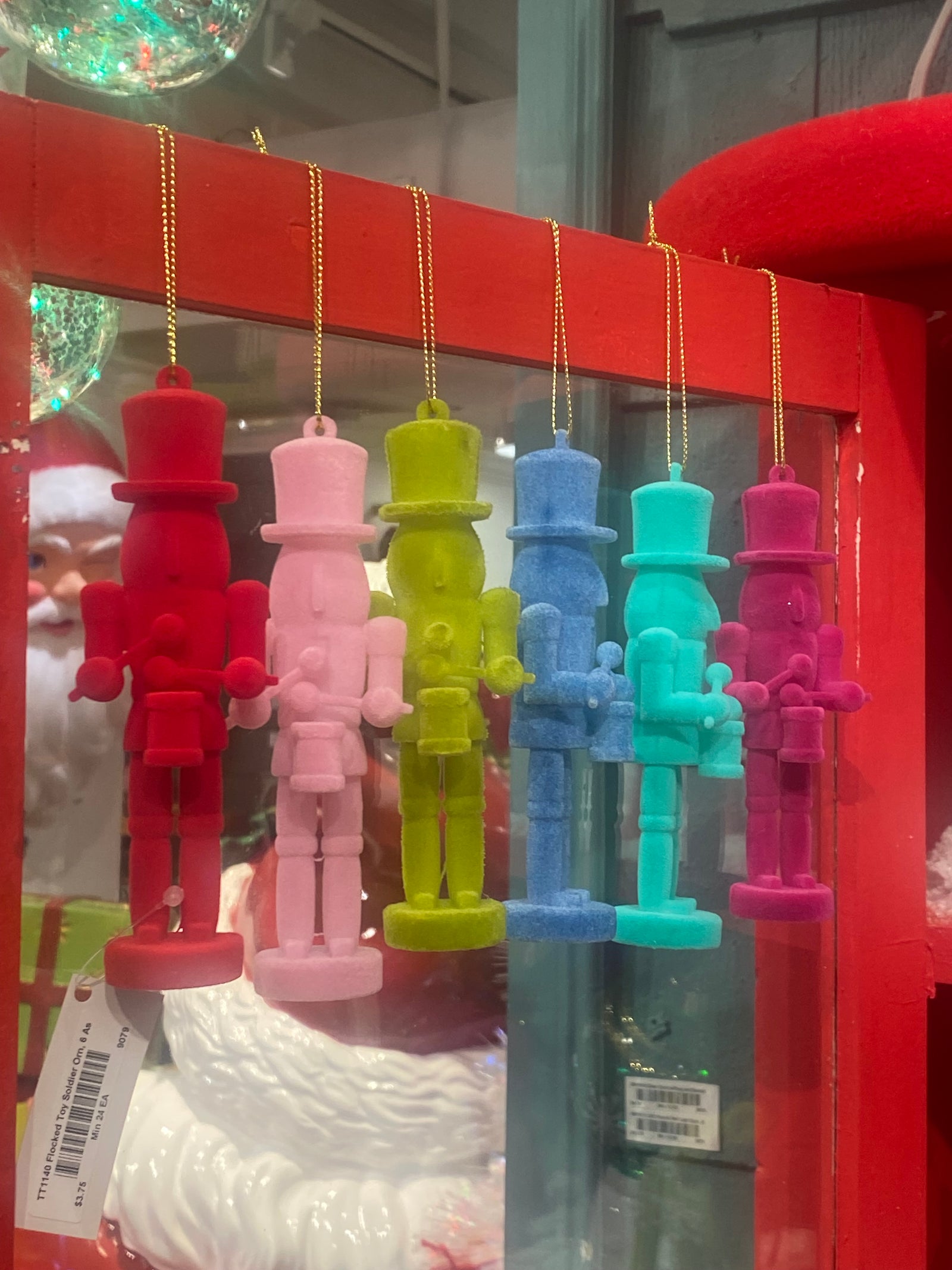 Flocked Toy Soldier Ornament