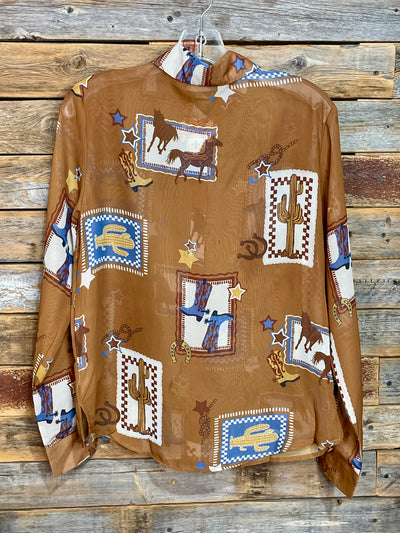 Evelyn Chiffon Ruffle Front Top