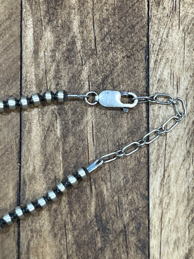 Carter Sterling Navajo, Turquoise & Orange Spiny Bowtie Necklace - 14"