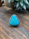Ava Sterling Roped Oval Turquoise Ring