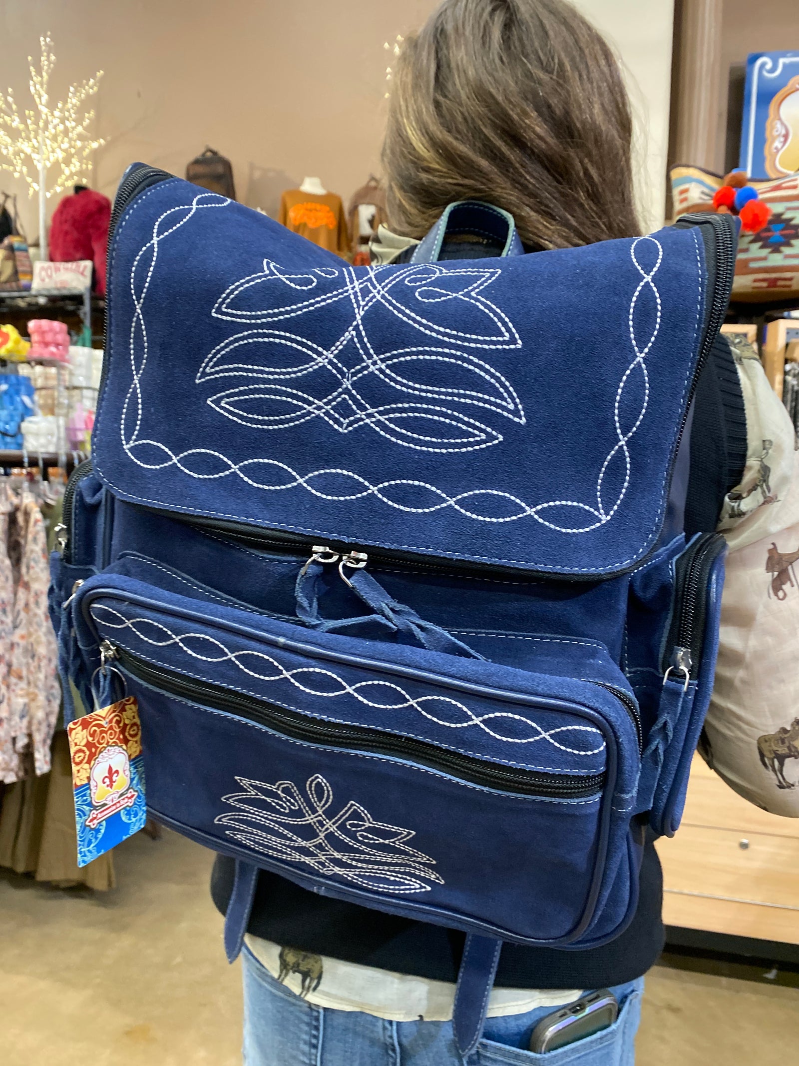 Suede Leather Backpack