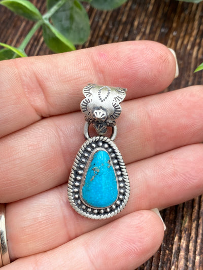 Lilith Sterling Teardrop Turquoise Pendant