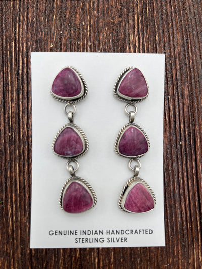 Valencia Triple Linked Spiny Earrings