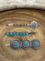 Tay Western Concho & Round Stone Fashion Silver 3 Piece Hair Pin Set