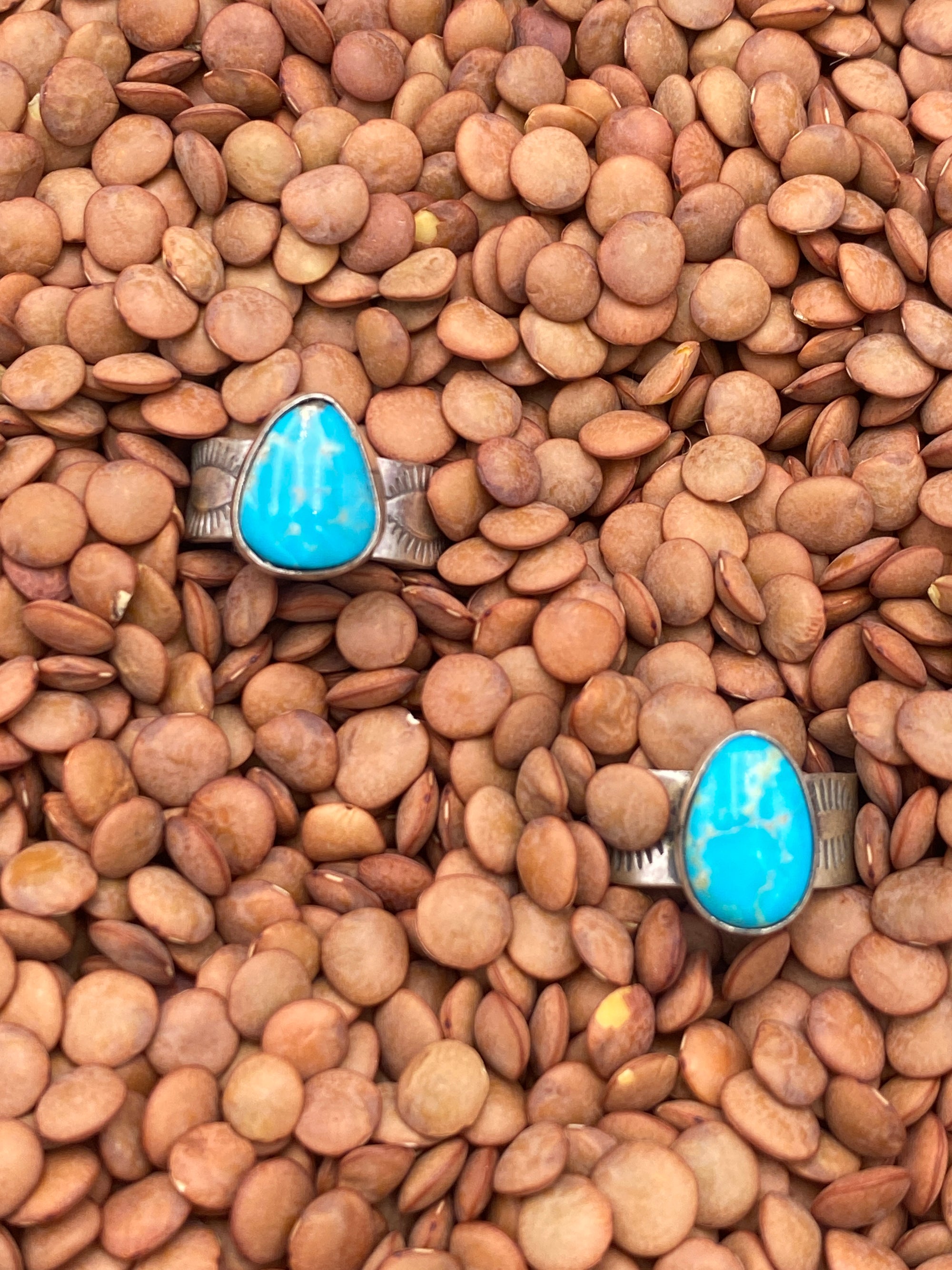 Commodus Lash Stamped Band Single Stone Sterling Ring