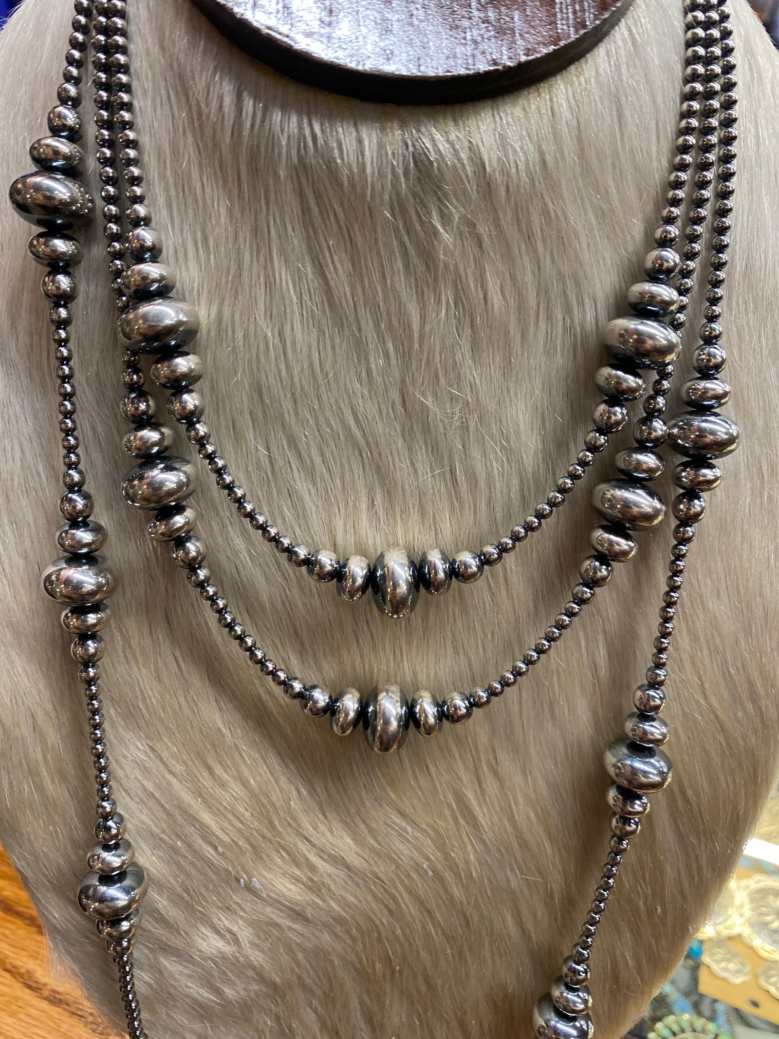 3-14mm Rondelle Bead Varied Necklace