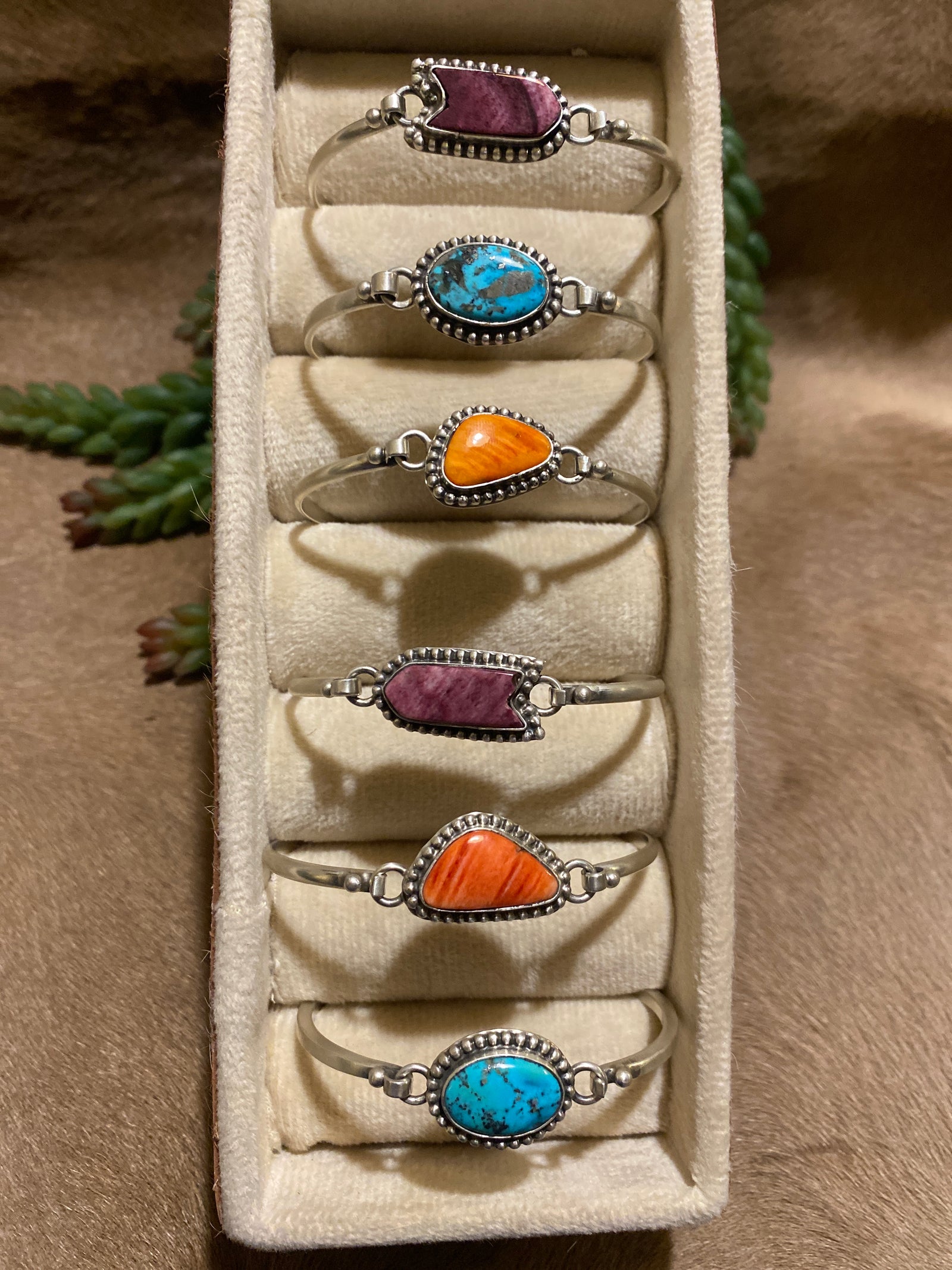 Macedonia Sterling Clasp Cuff Bracelet With Single Stone
