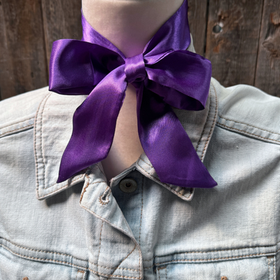 Purple Western Skinny Mini Wild Rag Scarf / Cowgirl Necktie