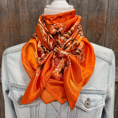35X35" Orange Paisley Wild Rag