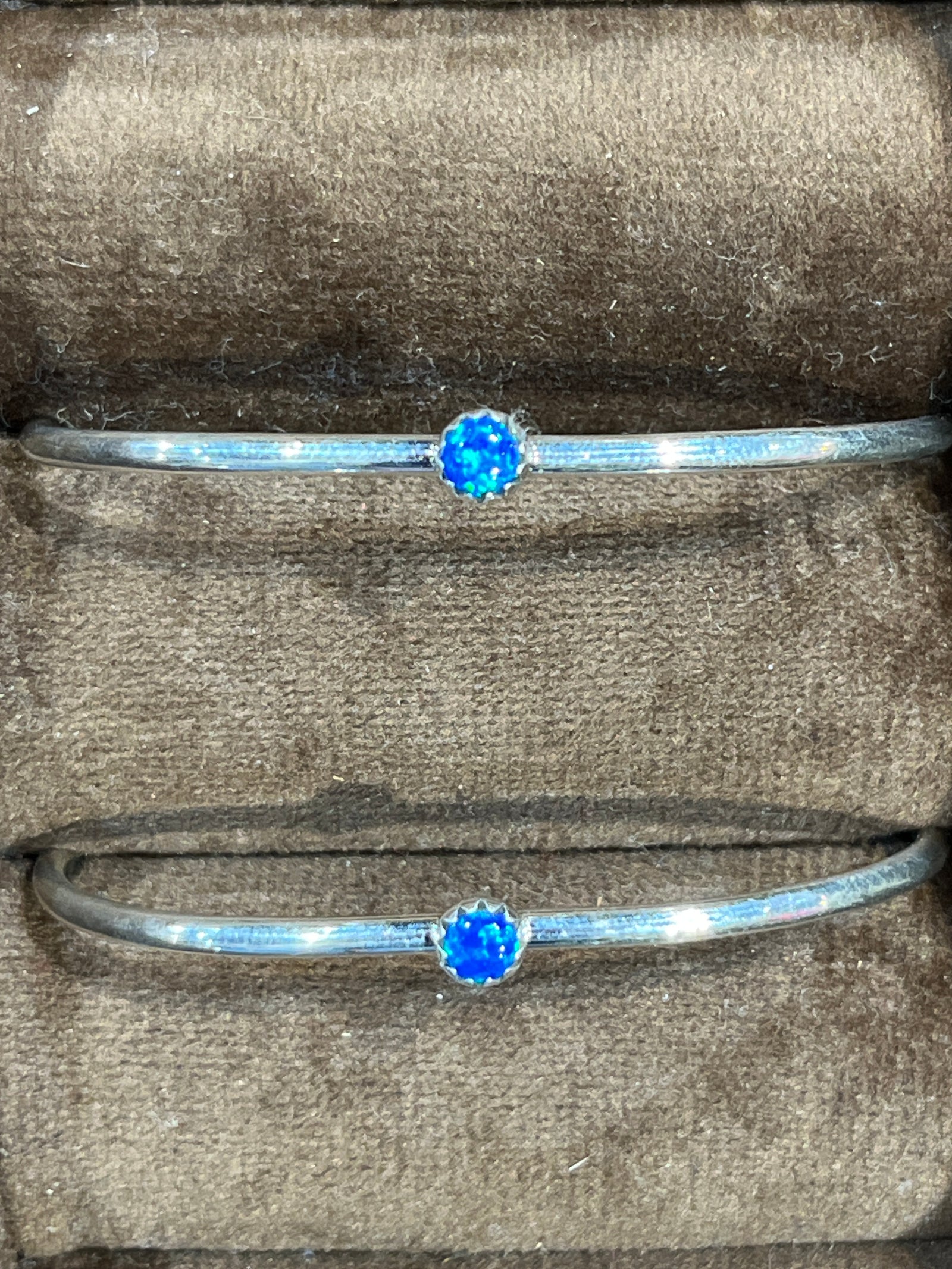 Nantuck Fire Opal Single Stone Slim Sterling Cuff