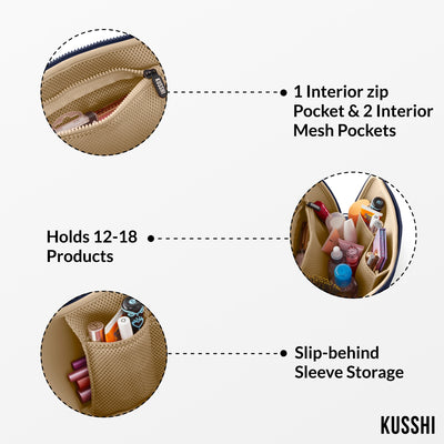 Neoprene Makeup Bag- Machine Washable Cosmetic Case