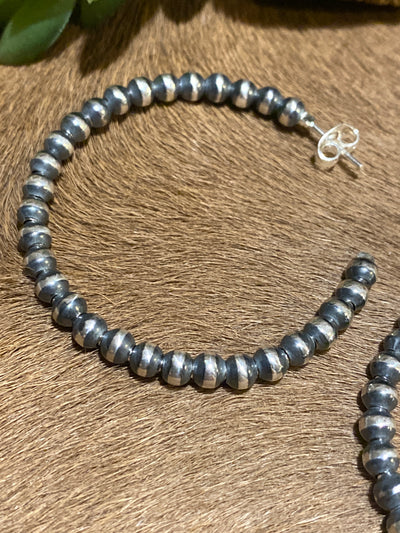 Cornell 4mm Sterling Navajo Hoop - 1.75"