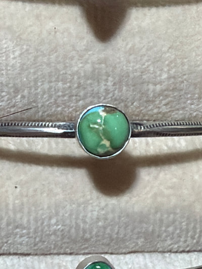 Crafton Single Stone Turquoise Slim Angled Cuff