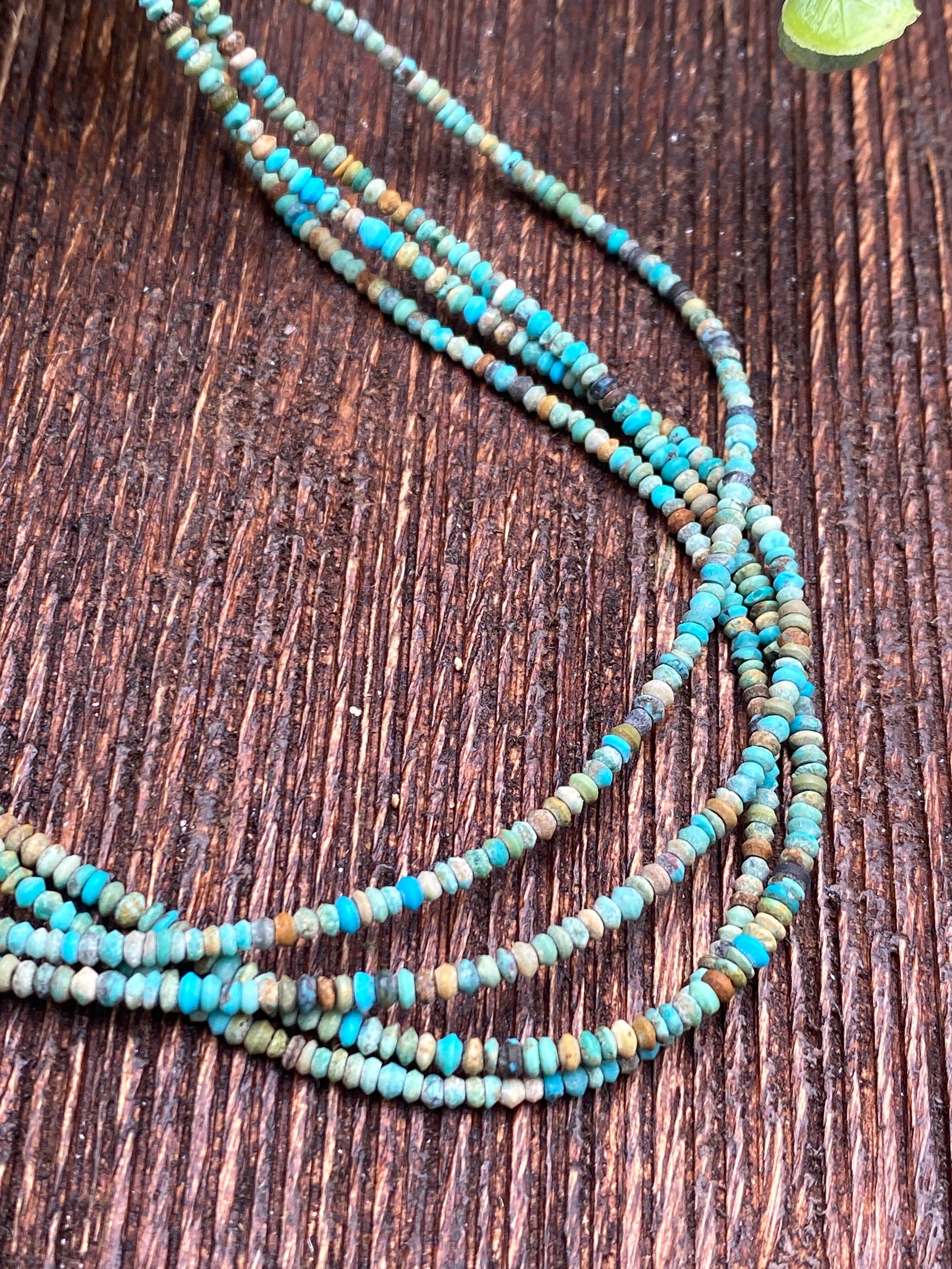Beach Stroll Turquoise Mini Bead Necklace - 18"