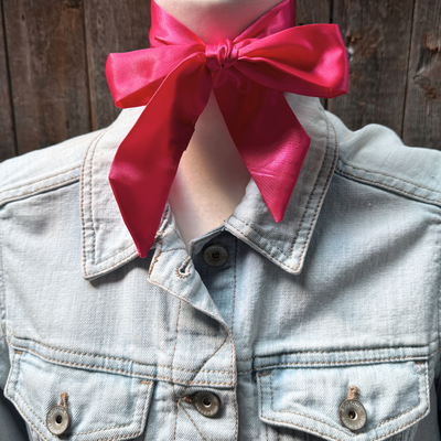 Hot Pink Western Skinny Mini Wild Rag Scarf