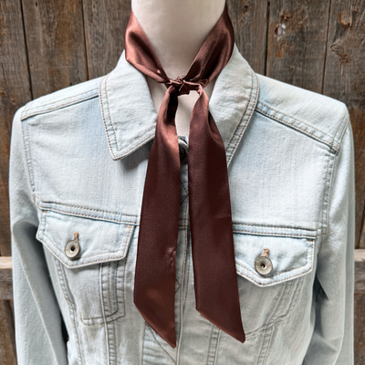 Brown Western Skinny Mini Wild Rag Scarf