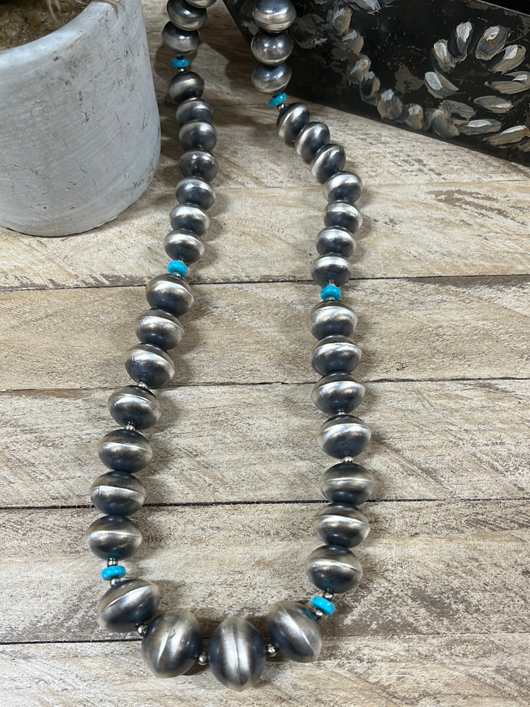Channel Islands Large Bead Necklace & Earring Set - Turquoise