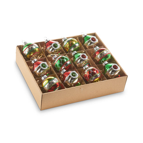 Tinsel Town Box of 2" Vintage Ball Ornaments
