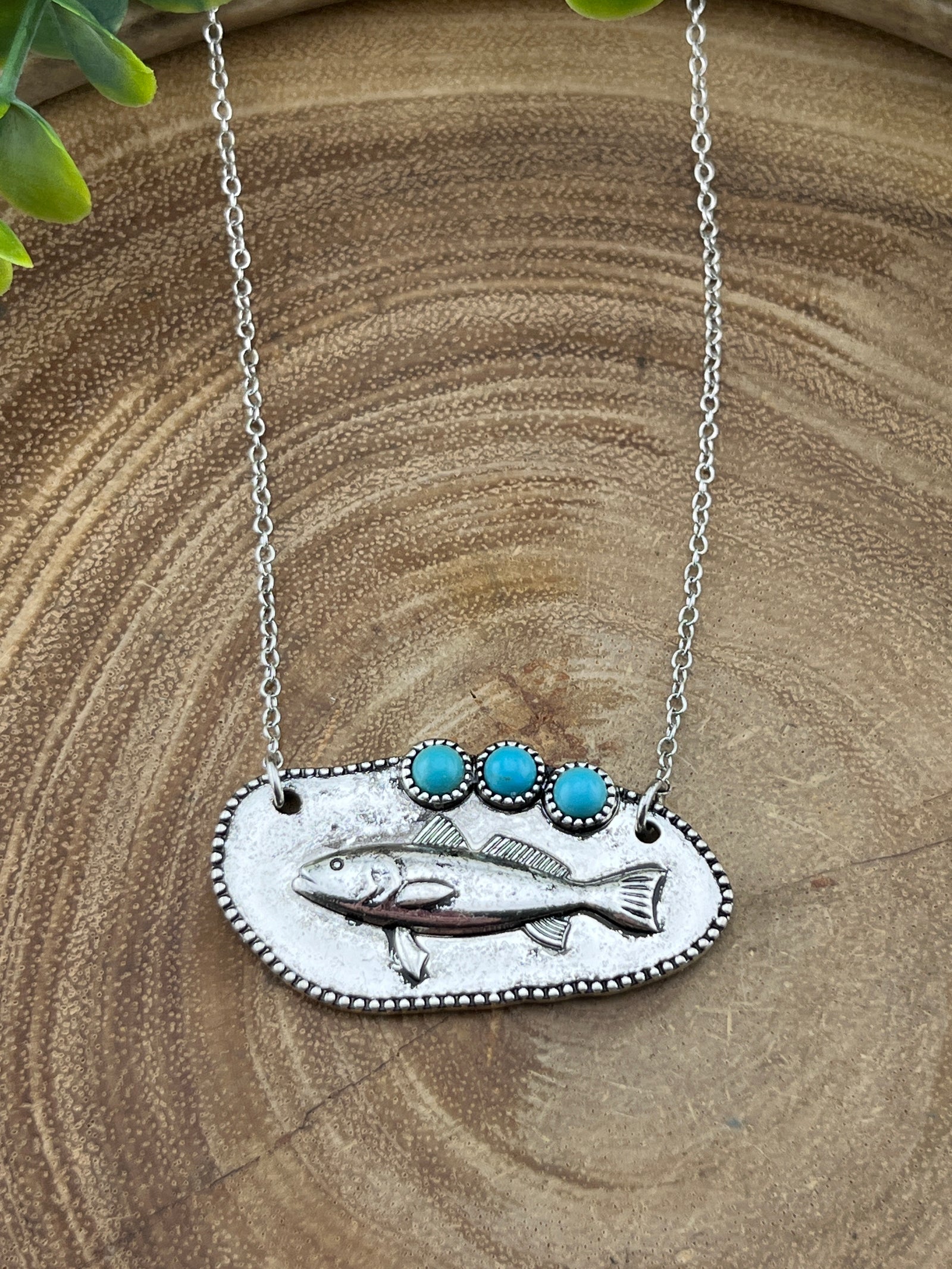 Bartlett Western Fish Necklace JN2145-SBTQS
