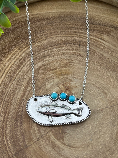 Bartlett Western Fish Necklace JN2145-SBTQS