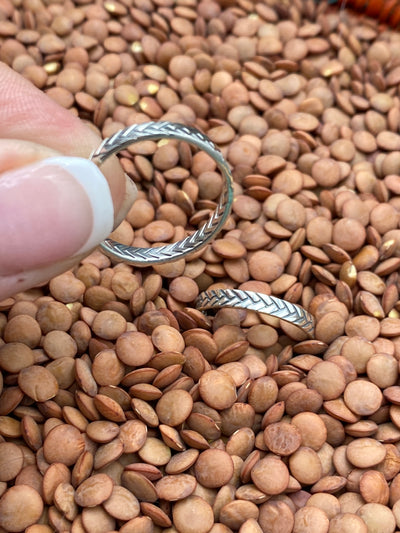 Glory Flat Braided Arrow 3mm Sterling Ring