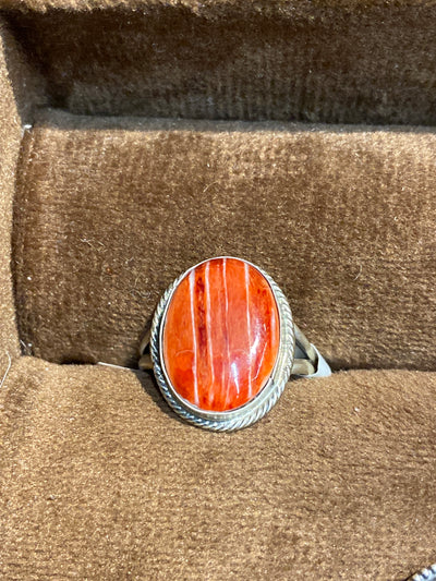 Brimstone Sterling Single Stone Spiny Oyster Ring