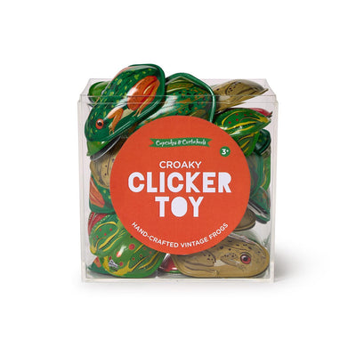 Croaky Hand-Crafted Frog Vintage Clicker Toy