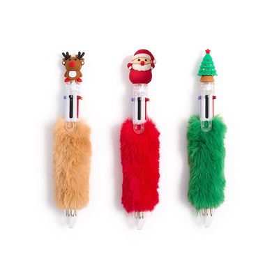 Very Merry Holiday 6 Color Faux Fur Pen