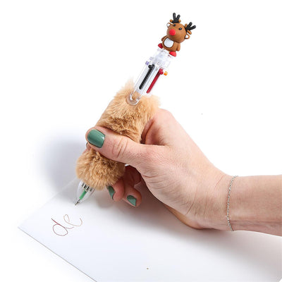 Very Merry Holiday 6 Color Faux Fur Pen