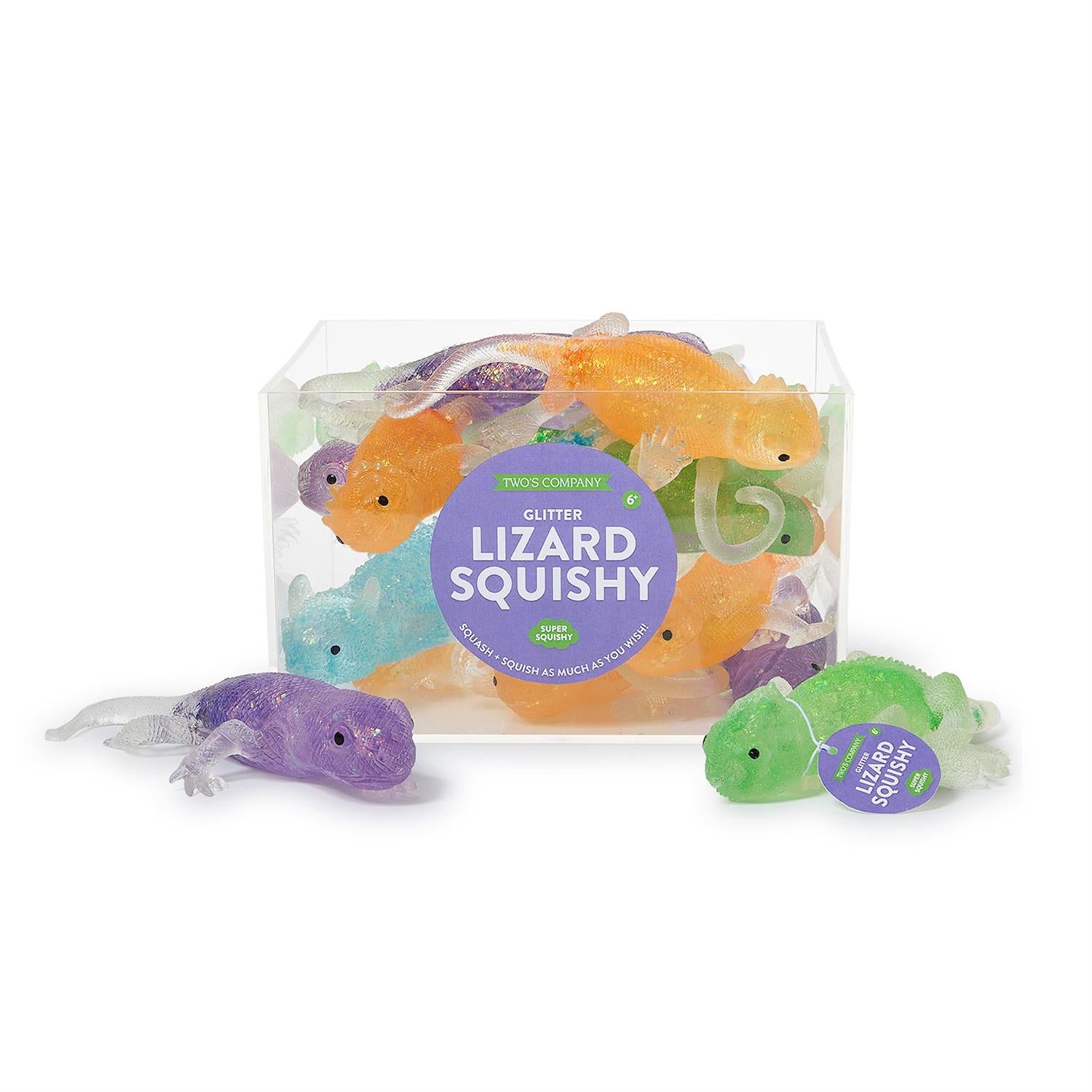 Lizzy Glitter Squishy Lizard Toy
