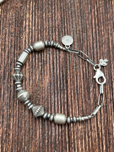 Vincent Varied Bead Sterling Bracelet