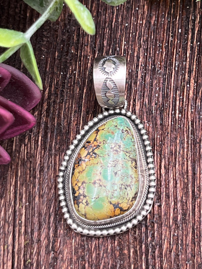 Vera Green Turquoise Sterling Pendants