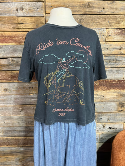 Cropped Puff Ride Em Cowboy