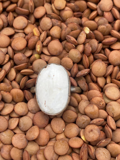 Salem Simple Sterling White Buffalo Ring