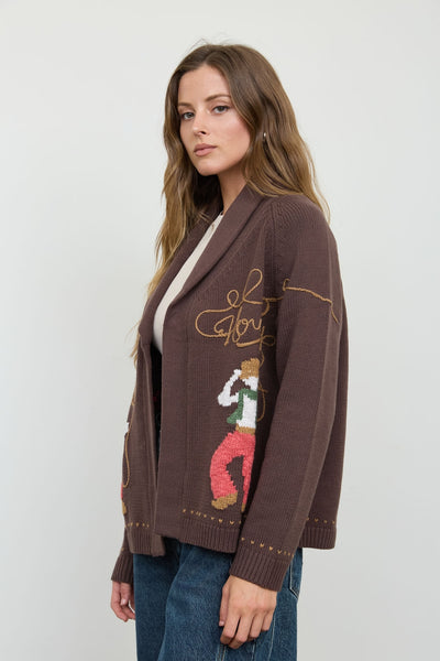 Howdy Embroidered Cardigan