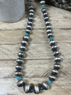 Channel Islands Large Bead Necklace & Earring Set - Turquoise