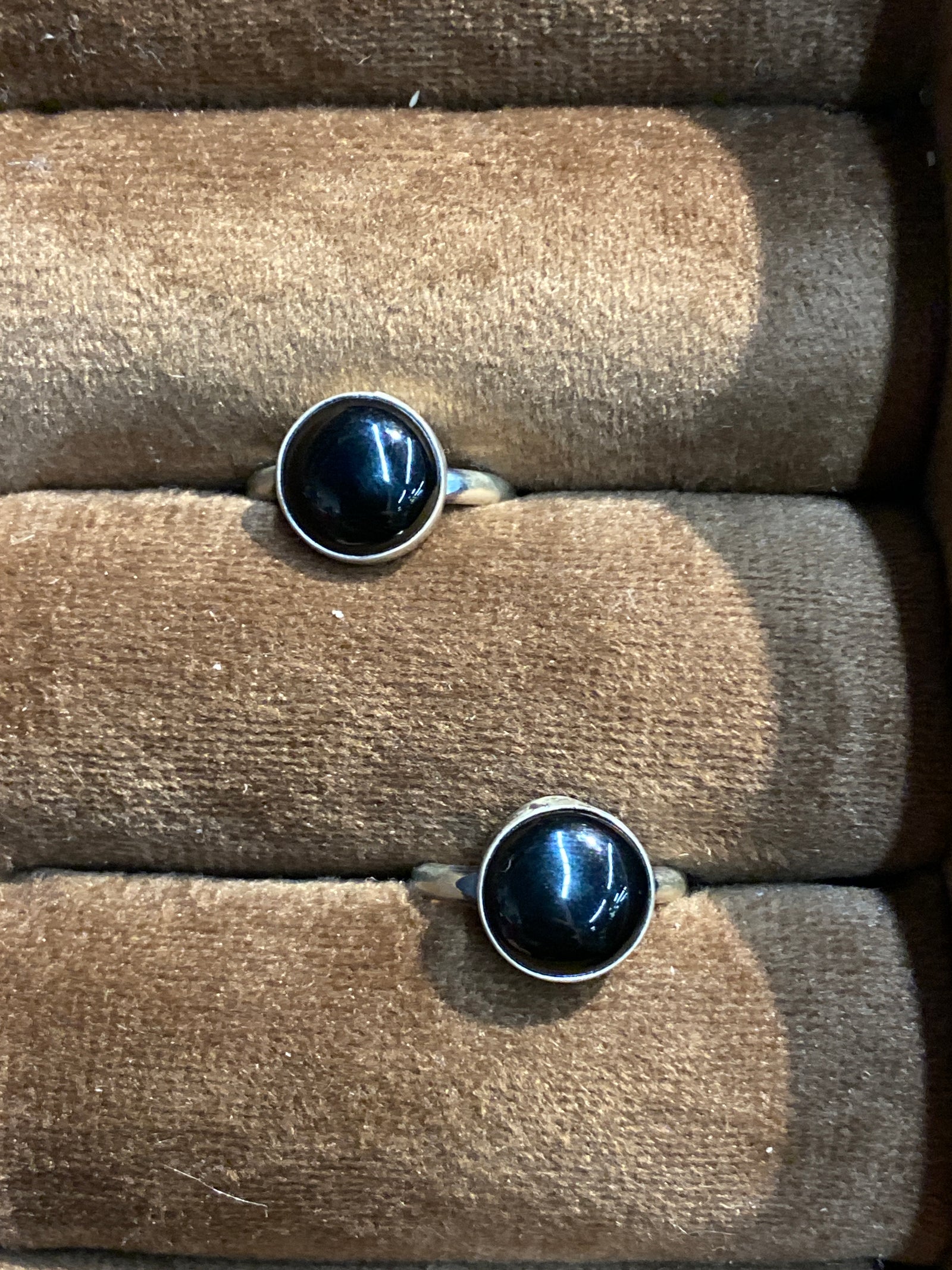 Bach Simple Sterling Round Onyx Ring - Size 8