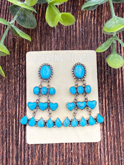 Abigail Fun Shapes Chandelier Sterling Earrings