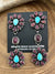 Passion Turquoise & Purple Tri-Level Earrings - 3"