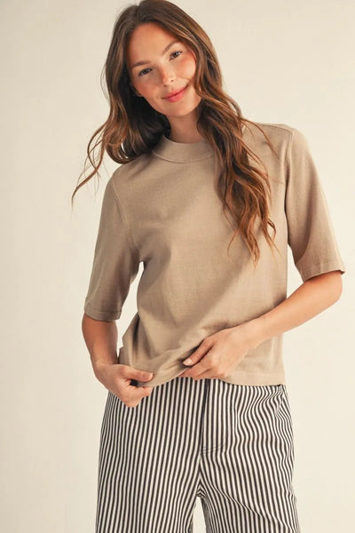 Taupe Comfy Sweater Top