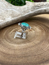 Hawaii Dreams Double Band Sterling Framed Turquoise Ring