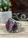 Llano Purple Spiny Oyster & Sterling Silver Statement Cuff