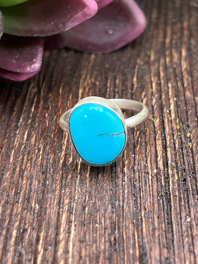 Cora Classic Sterling Turquoise Oval Ring