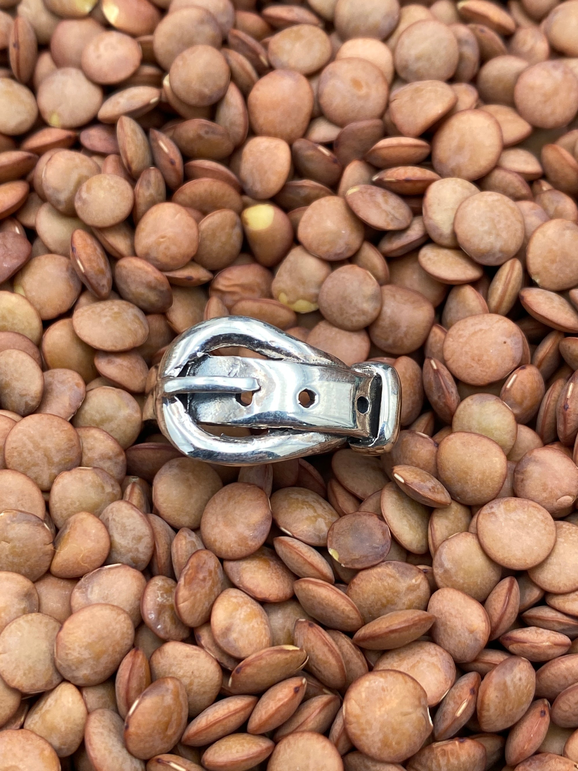 Bronner Sterling Belt Buckle Ring - Size 8