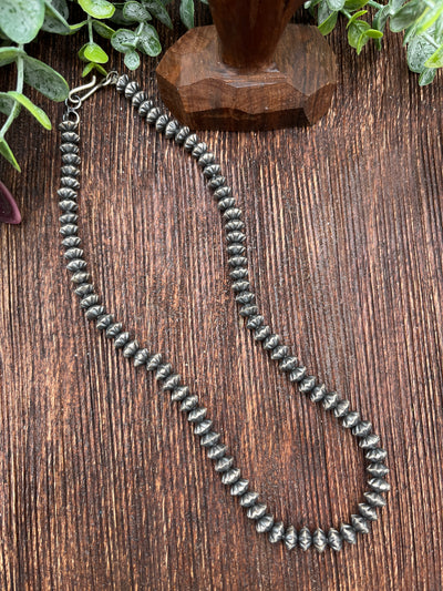 Roseland Stamped Navajo Saucer Necklace - 20"